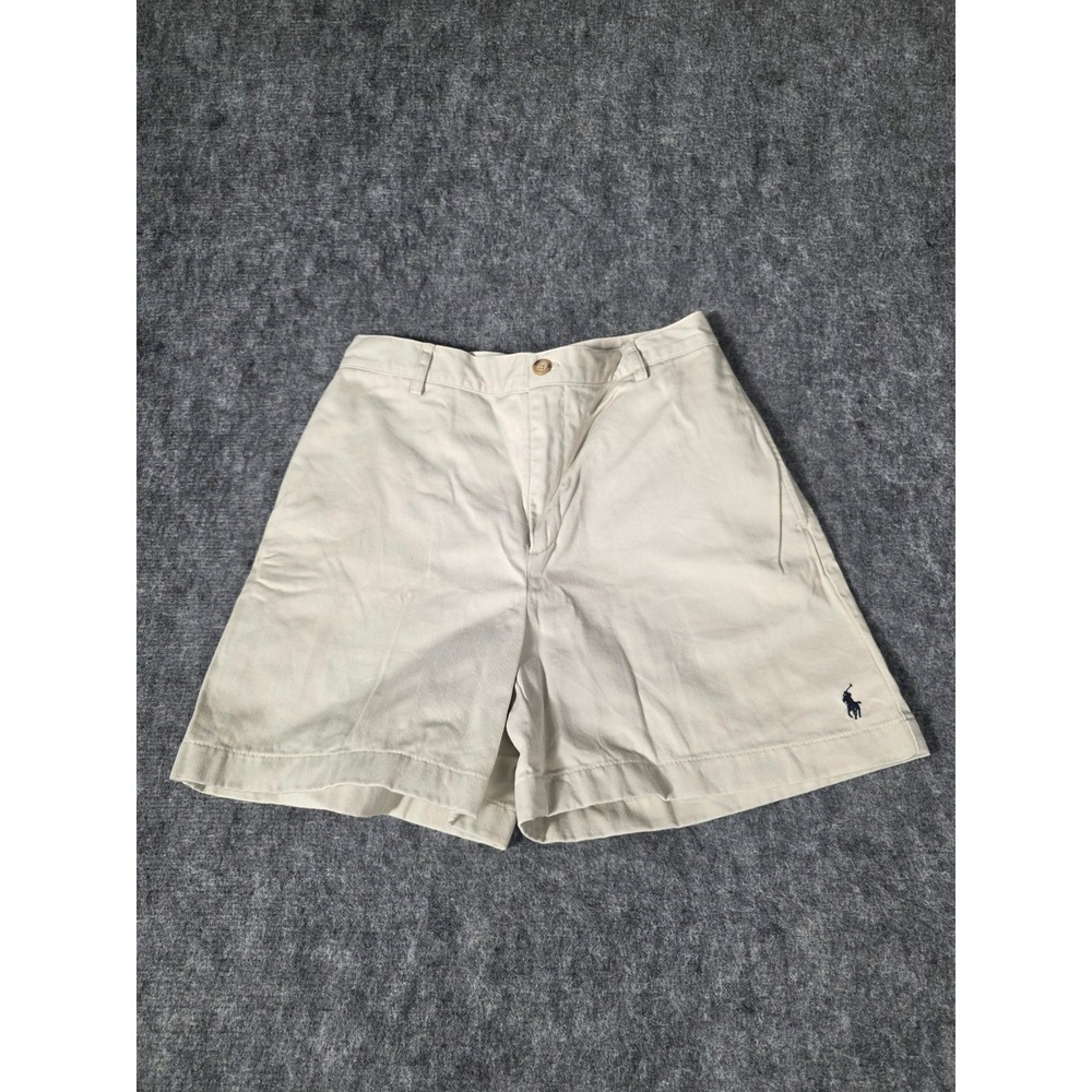 Ralph Lauren Sport Chino Shorts Womens Size 4 Khaki Beige Cotton Pony Logo Golf